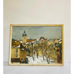 Village Of Doubs Under The Snow - Gil